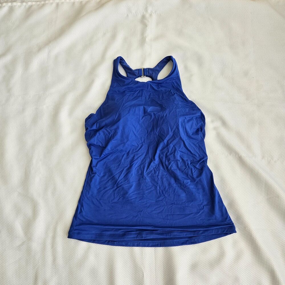 Athleta tankini 36 DD blue womens